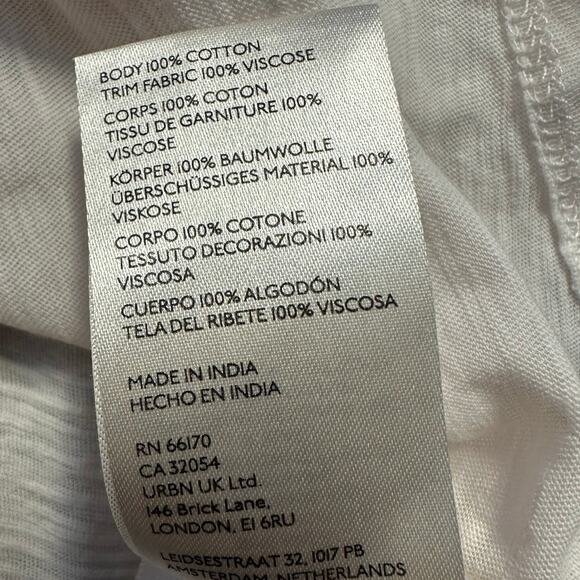 By Anthropologie Ivory Ruffle One Shoulder Asymmetrical Top Size S - Picture 5 of 7